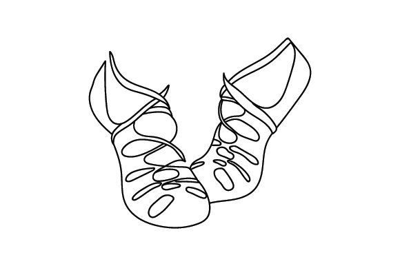 Download Irish Dance Soft Shoes Line Art - Line art Collection