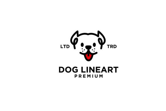 Download Simple Dog Head Line Art Vector Logo - Line art Collection