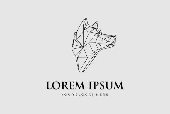 Download Geometric Dog Head Line Art - Line art Collection