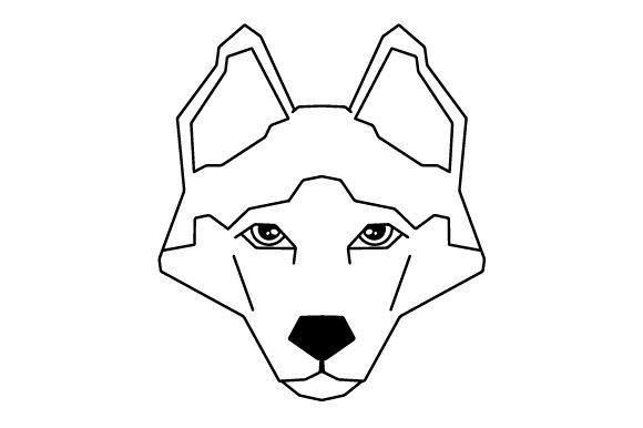 Download Polygon Dog Head Line Art - Line art Collection