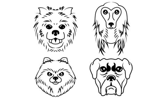 Download Dog Head Line Art Illustration - Line art Collection