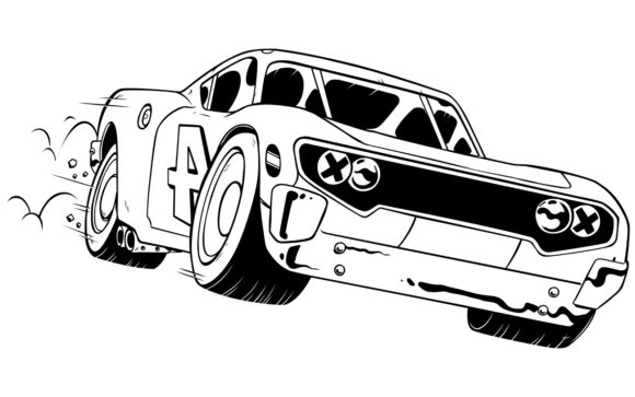 Download Race Car Line Art - Line art Collection