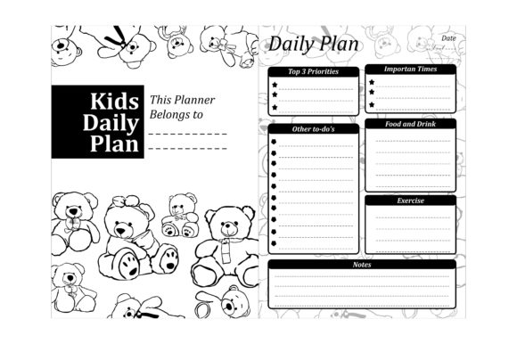 Download Kdp with Teddy Bear Line Art Theme - Line art Collection