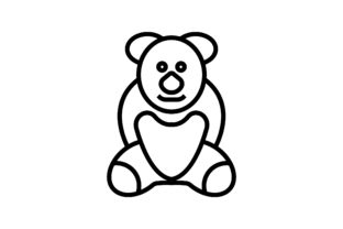 Download Bear Line Art Icon Vector - Line art Collection