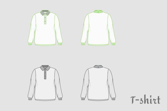 Download Flat Jacket Illustration T Shirt Set - Premium Bundle