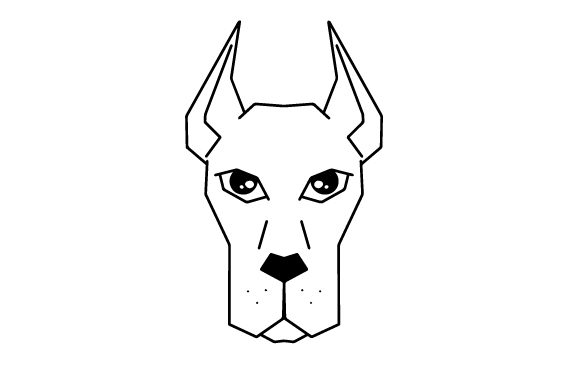 Download Polygon Dog Head Line Art - Line art Collection