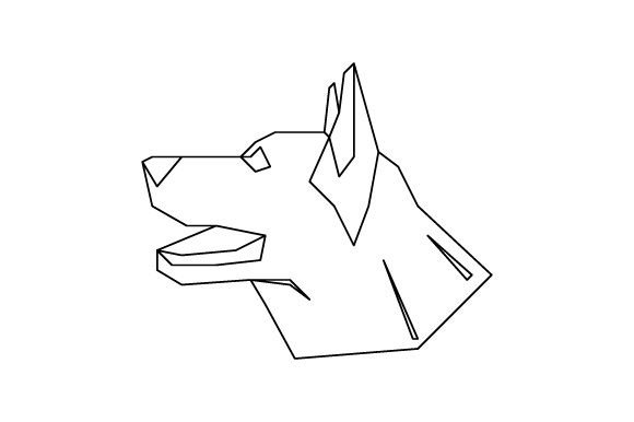 Download Polygon Dog Head Line Art - Line art Collection