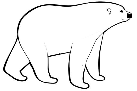 Download Polar Bear Line Art Coloring - Line art Collection